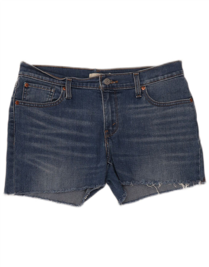 Женские джинсовые шорты Levi's W29, хлопковые, среднего синего цвета