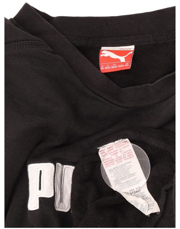 Мужской свитшот с рисунком Puma 2XL, черный хлопок