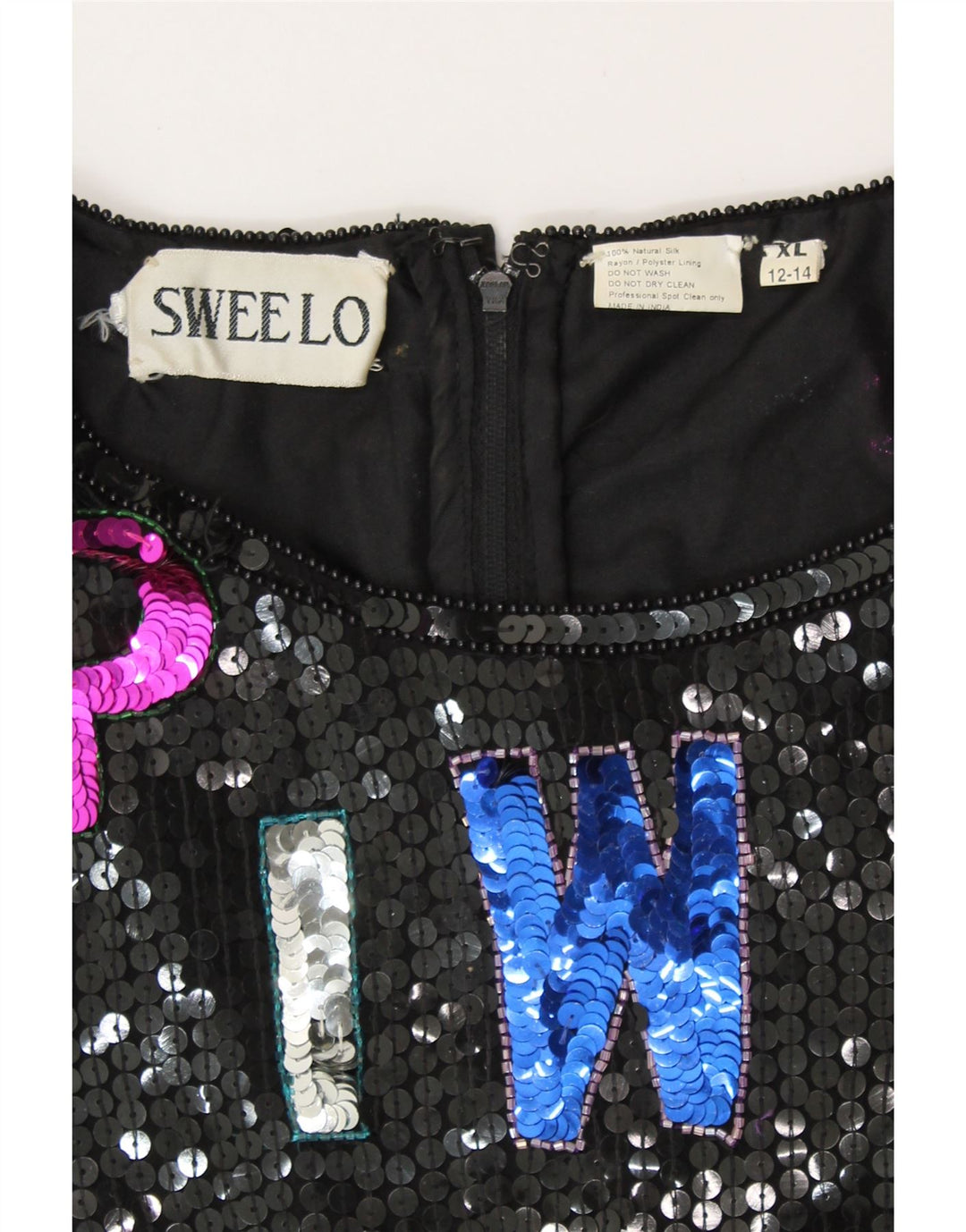 SWEELO Женское платье-футляр с графическим рисунком UK 18 XL, черное шелковое