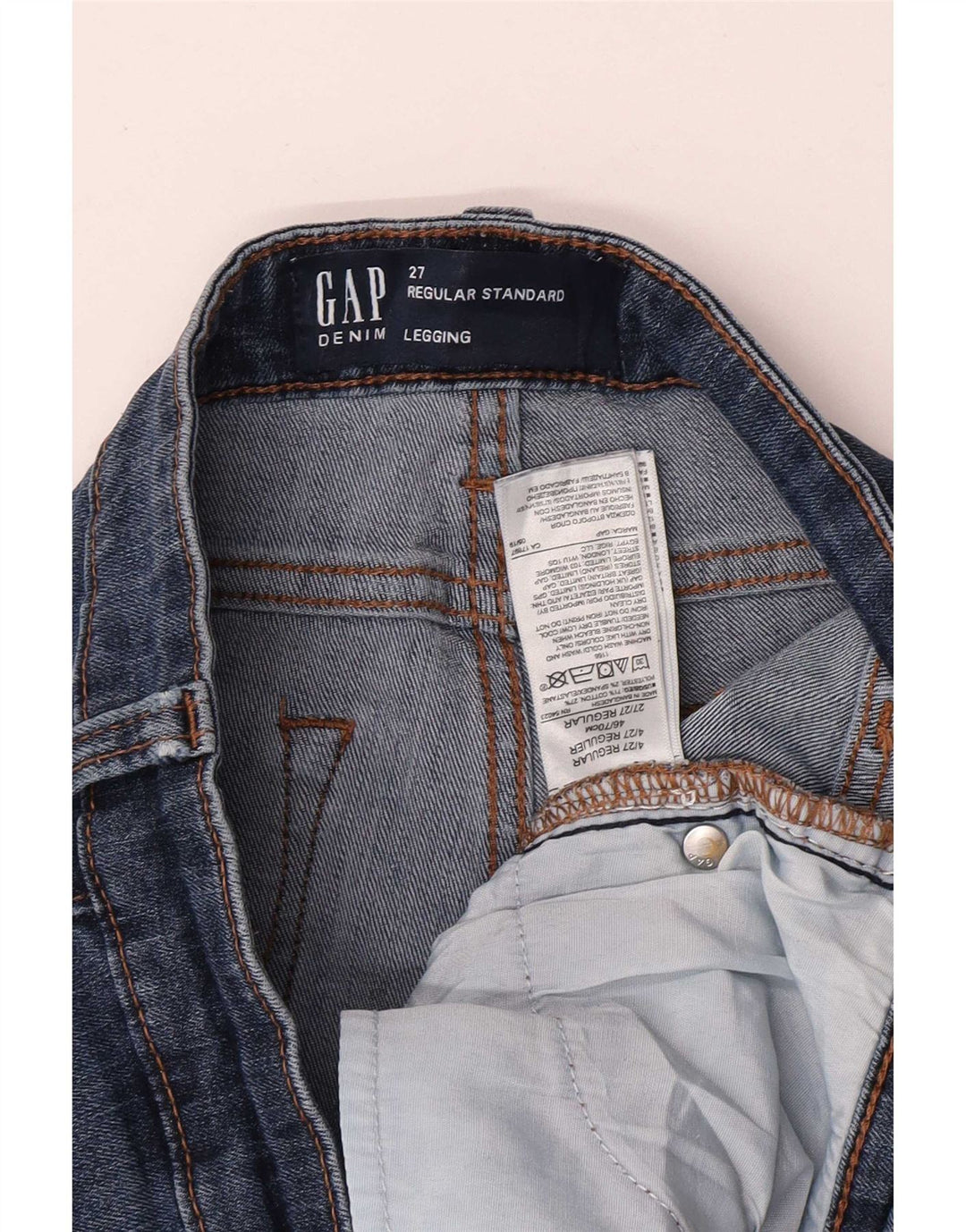 Женские джинсы-леггинсы Gap стандартного размера, США 4, маленькие, W27 L27, синие, хлопок