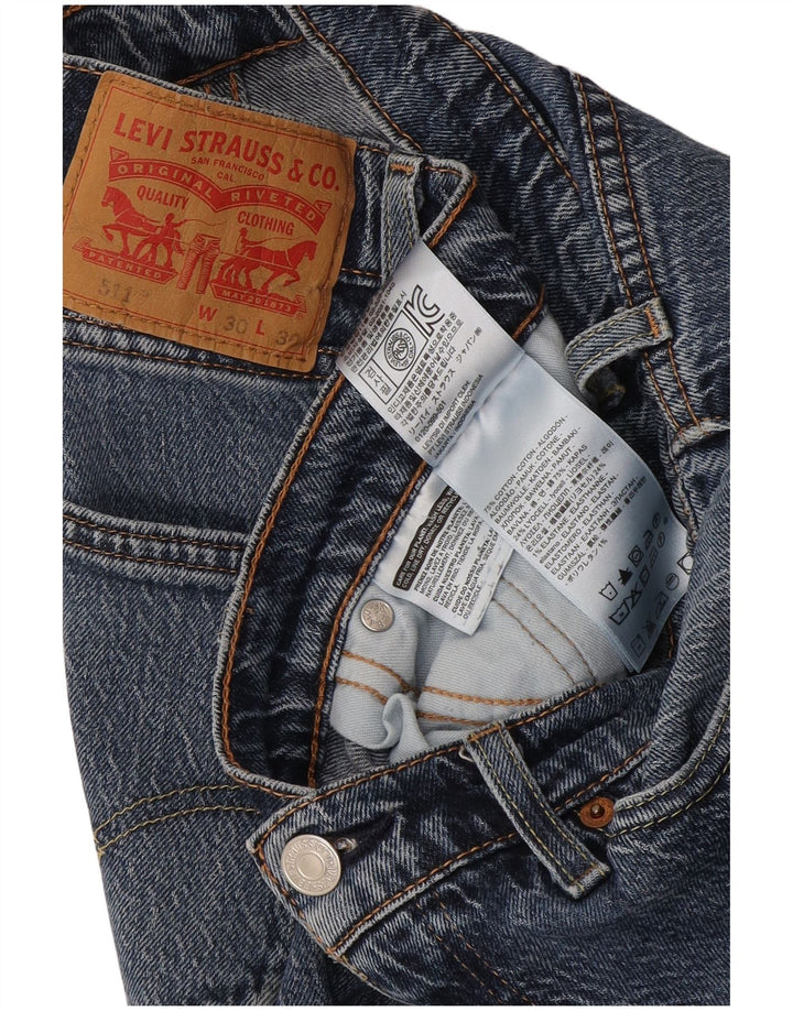 Мужские джинсы Levi's 511 Slim W30 L27 синие, хлопок