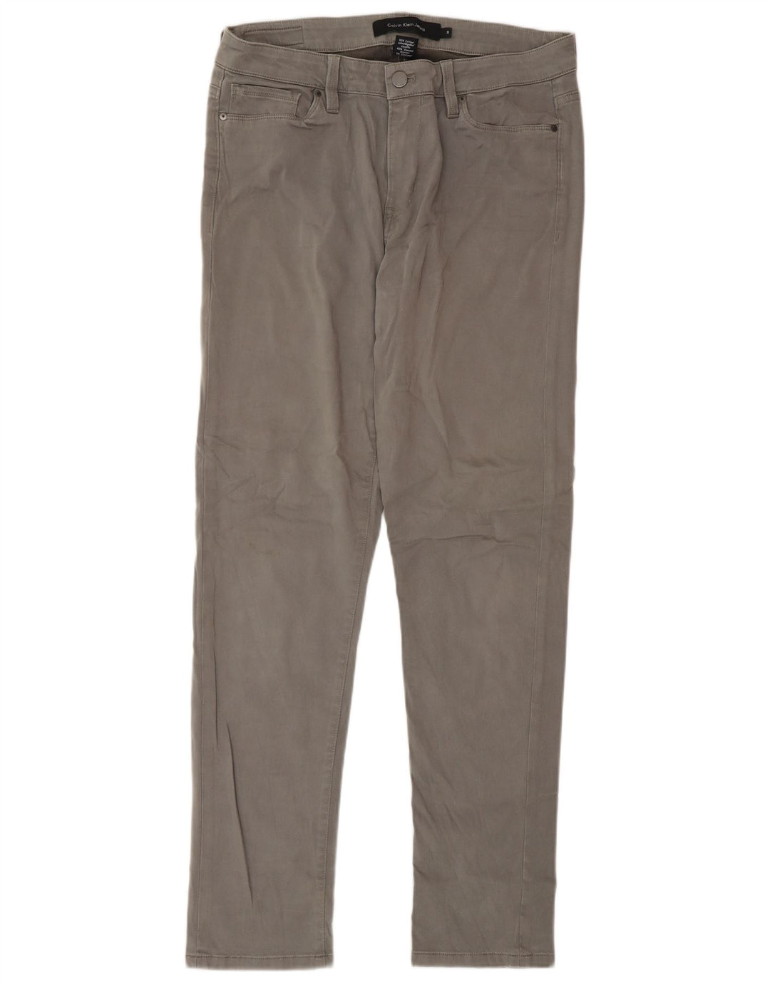 Женские узкие повседневные брюки Calvin Klein США 10, средний размер W32 L32, серый хлопок