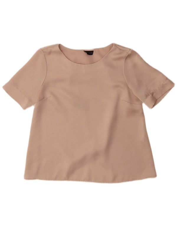 Topshop Женская блузка оверсайз Top UK 10 Small Бежевый полиэстер