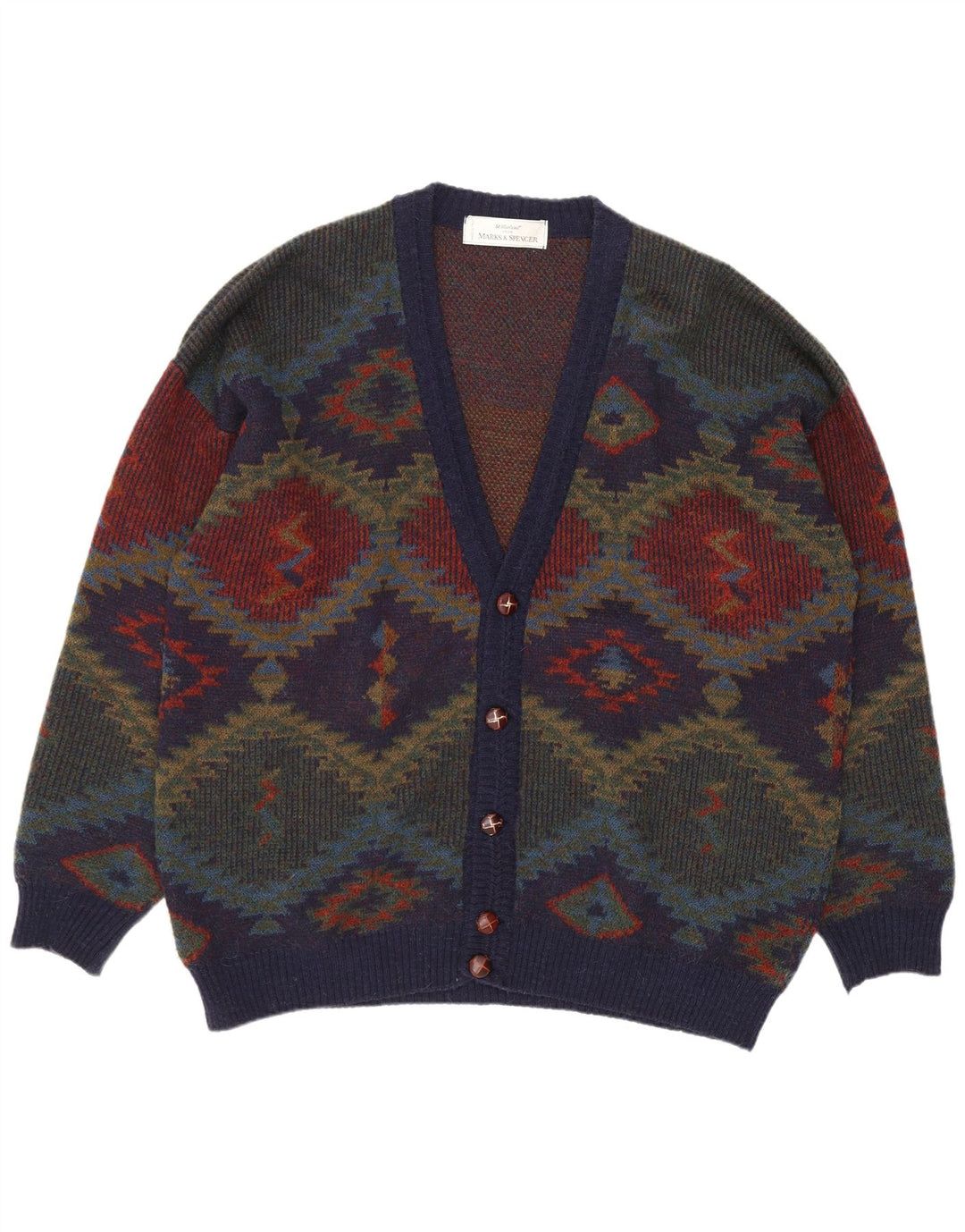 Мужской кардиган Marks & Spencer St. Michael XL темно-синий ретро