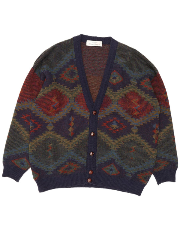 Мужской кардиган Marks & Spencer St. Michael XL темно-синий ретро