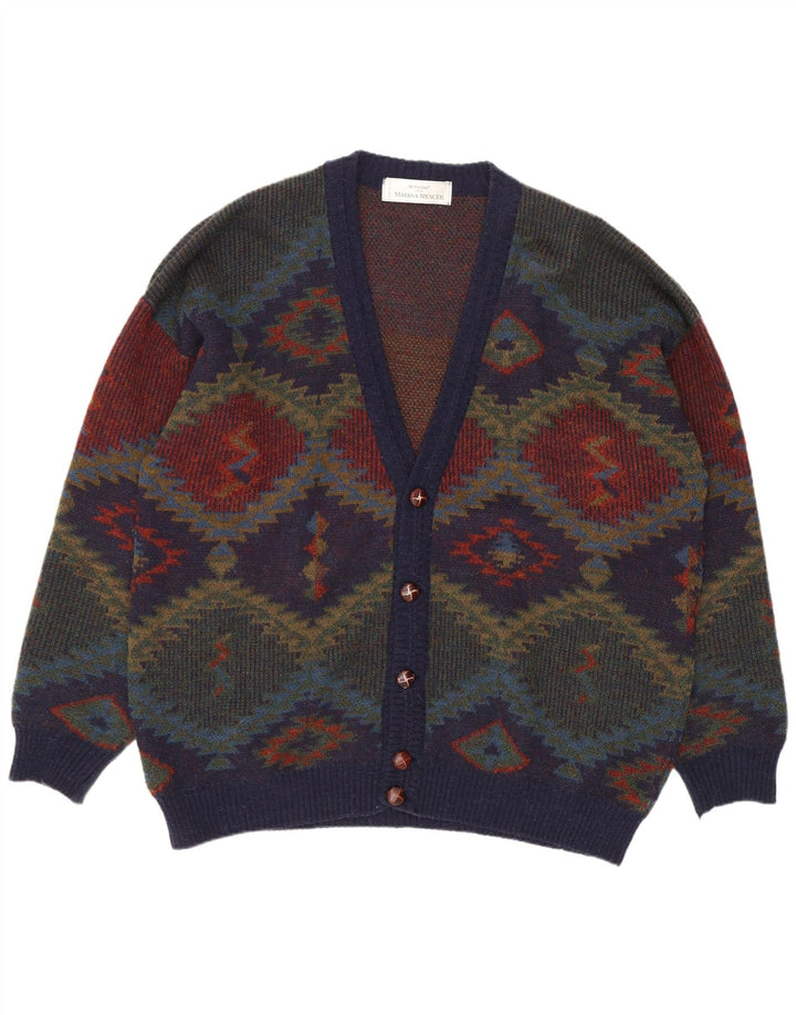Мужской кардиган Marks & Spencer St. Michael XL темно-синий ретро