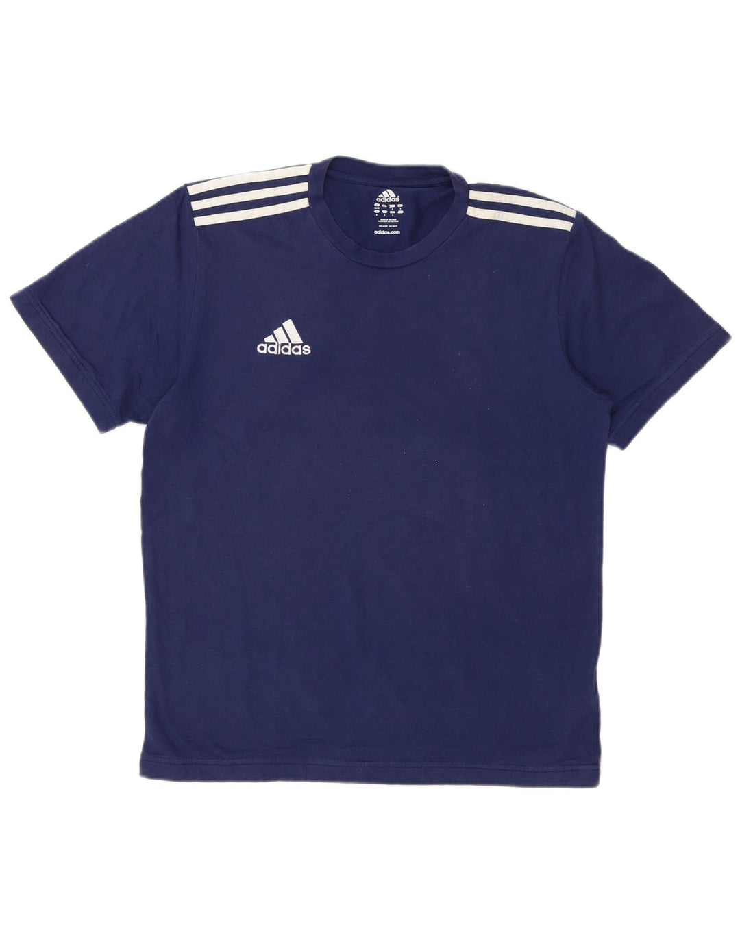 Мужская футболка ADIDAS Top UK 38/40 Medium Navy Blue Хлопок