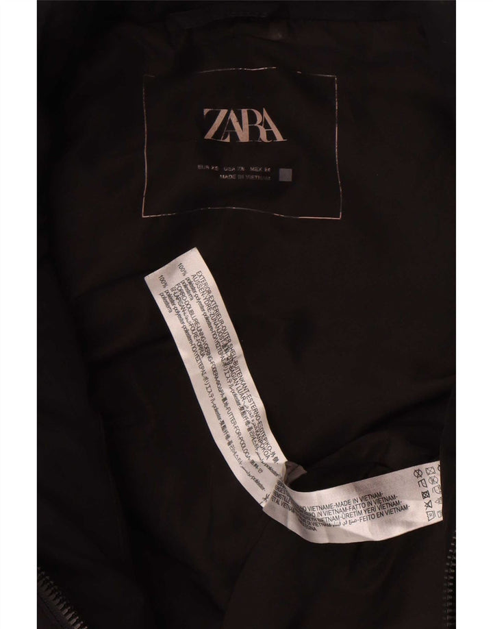 Женский длинный жилет с подкладкой Zara UK 6 XS, черный полиэстер