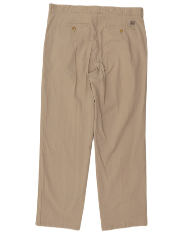 Мужские прямые брюки чинос LACOSTE, размер 48 XL W38 L31, бежевый хлопок