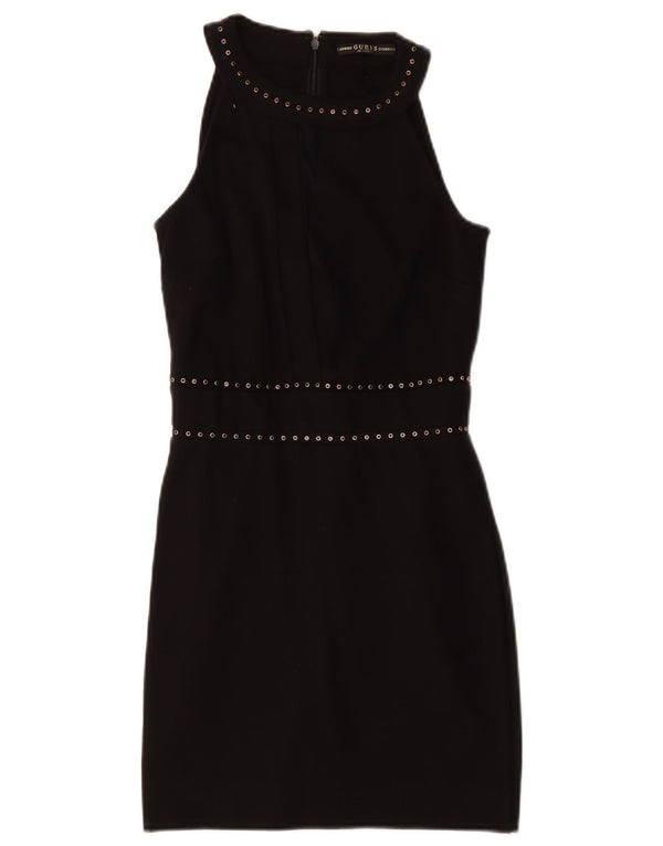 Женское платье-футляр без рукавов Guess UK 4 XS, черное