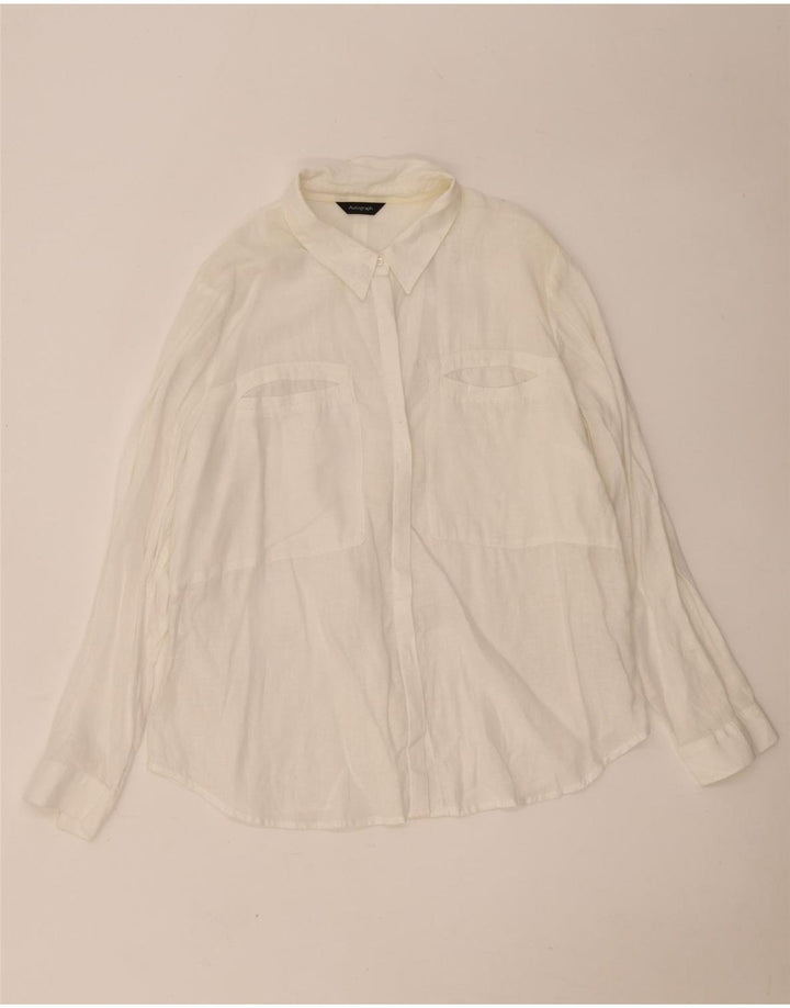 Женская рубашка Autograph UK 18 XL, белая льняная