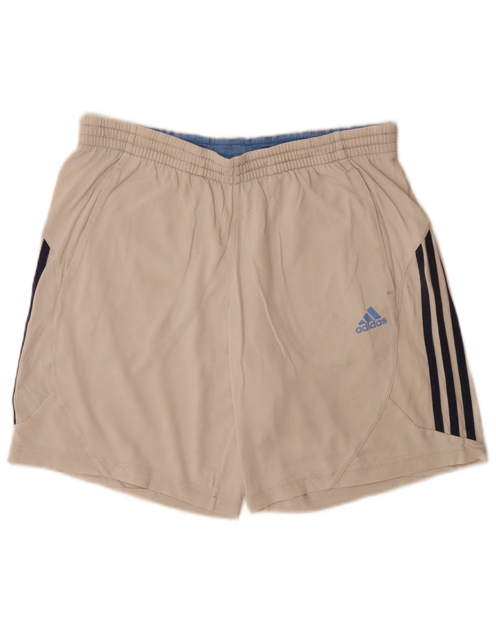 Мужские спортивные шорты Adidas Climalite среднего цвета, бежевый хлопок, хлопок