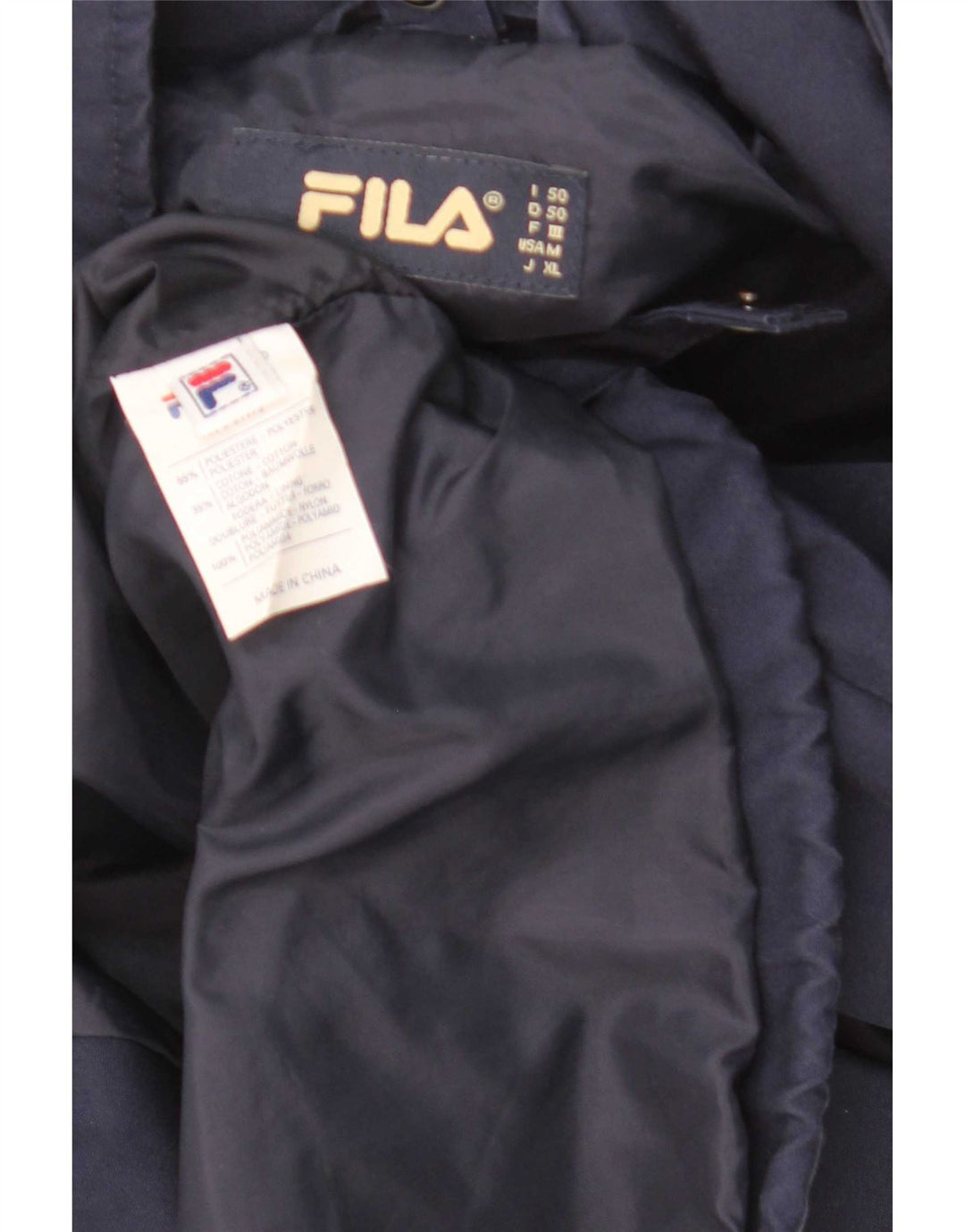 Мужская куртка Fila IT 50, большая, темно-синяя, полиэстер
