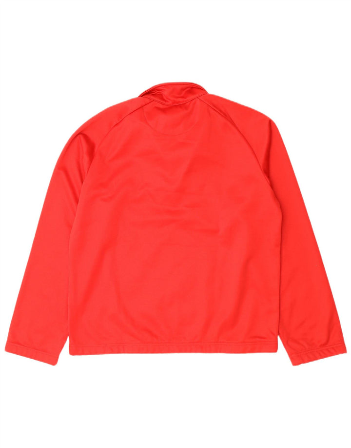 KAPPA Мужской топ на молнии с длинным рукавом, средний красный полиэстер