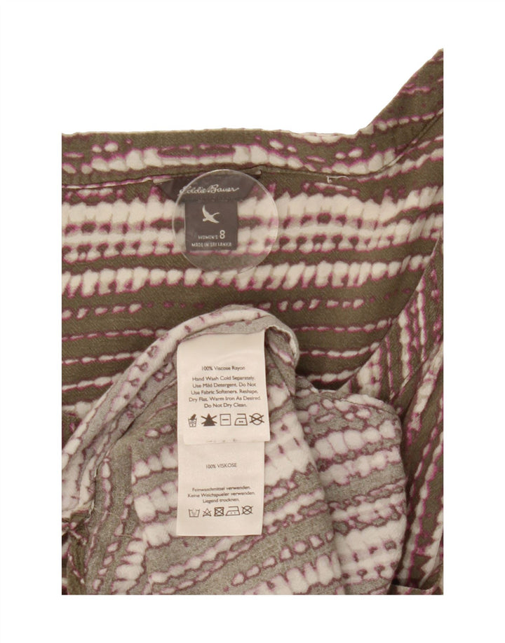 EDDIE BAUER Womens Sleeveless Sheath Dress US 8 Medium Brown Pinstripe Vintage Eddie Bauer and Second-Hand Eddie Bauer from Messina Hembry 