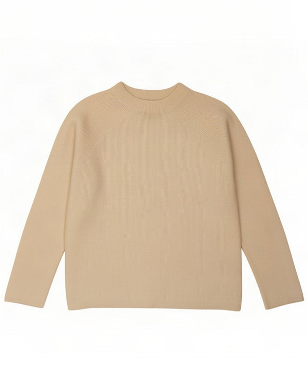 Женский джемпер с вырезом лодочкой Massimo Dutti UK 14, средний цвет, белая шерсть