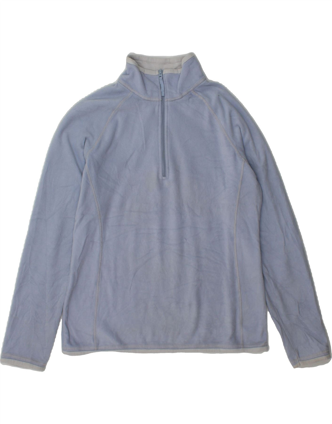 MOUNTAIN WAREHOUSE Womens Zip Neck Fleece Jumper UK 12 Medium Blue Vintage Mountain Warehouse and Second-Hand Mountain Warehouse from Messina Hembry 