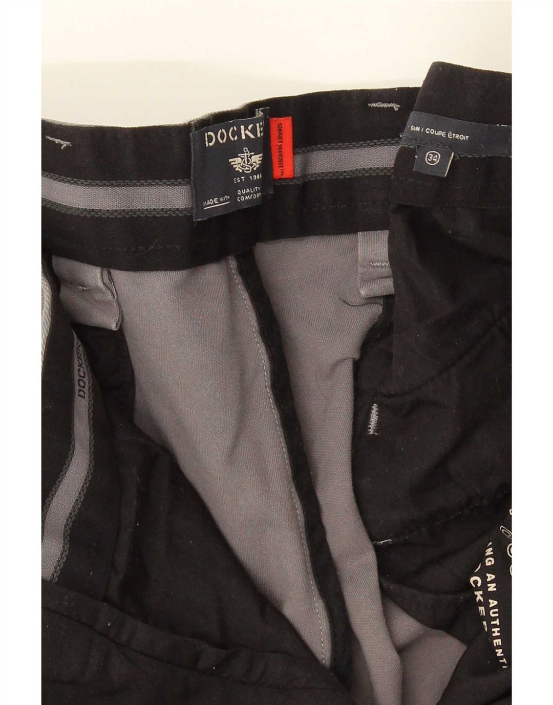 Мужские узкие брюки-чиносы Dockers W34 L31, серые, хлопковые