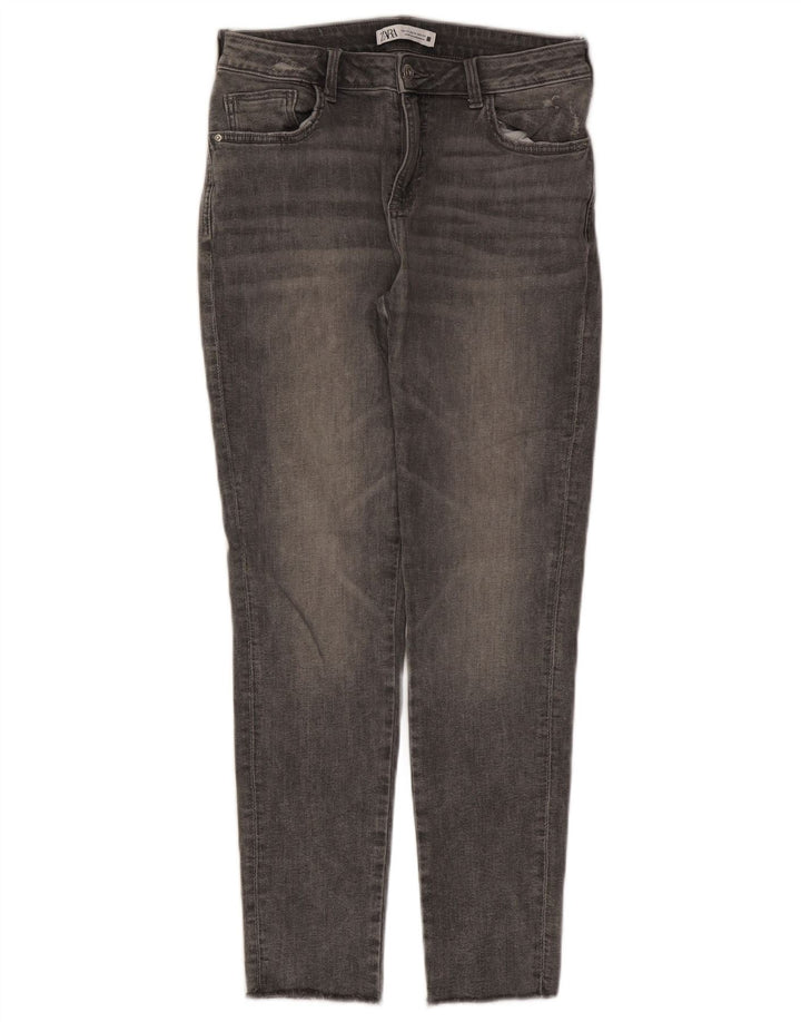 Женские узкие джинсы Zara EU 42, большие W32 L28, серые