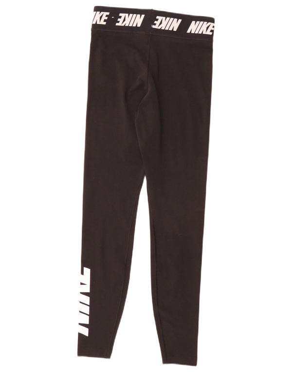 Женские леггинсы с рисунком Adidas UK 4 XS, черный полиэстер