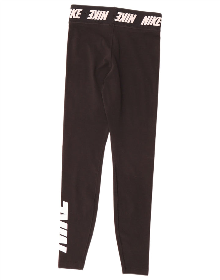 Женские леггинсы с рисунком Adidas UK 4 XS, черный полиэстер