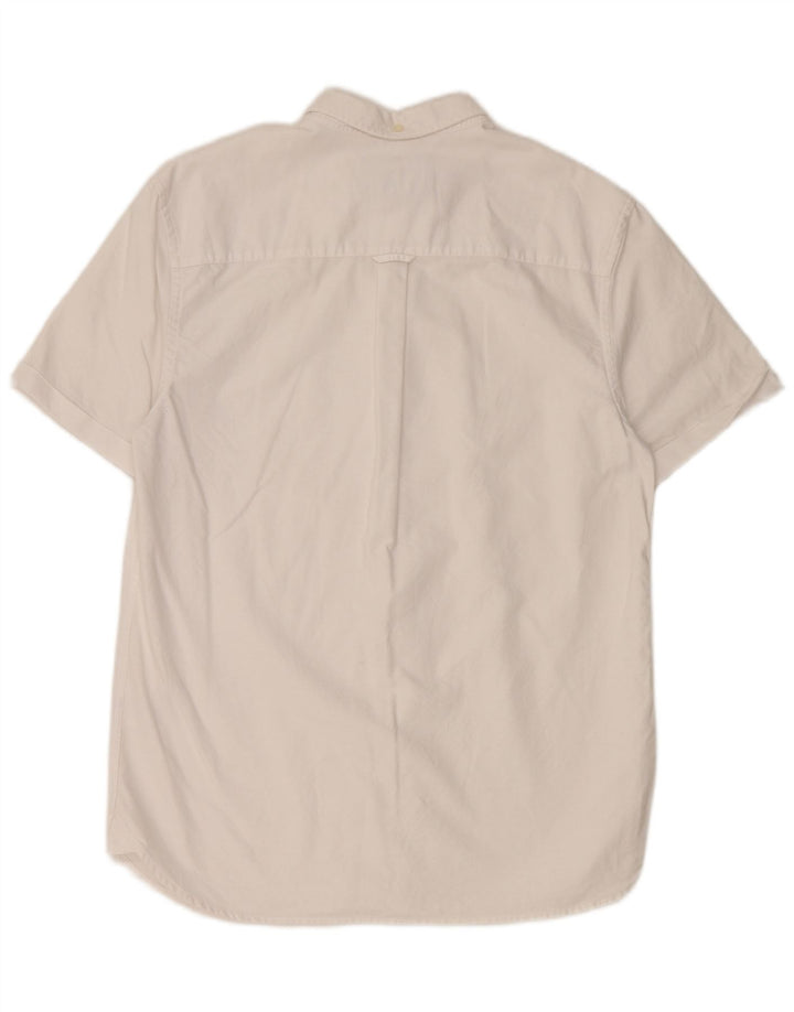 Мужская рубашка с коротким рукавом LYLE & SCOTT среднего размера, белый хлопок, хлопок