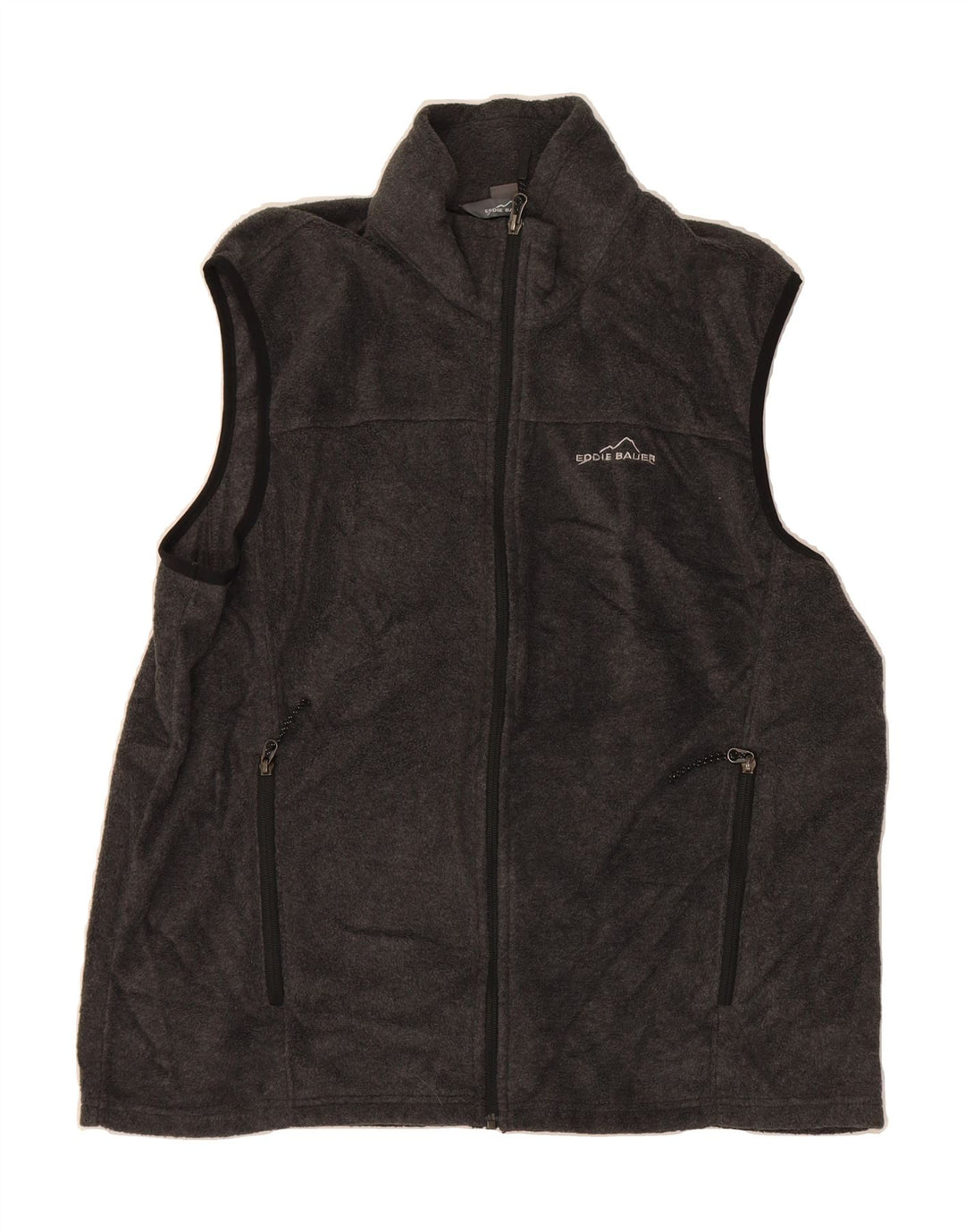 EDDIE BAUER Mens Fleece Gilet UK 40 Large Grey Polyester Vintage Eddie Bauer and Second-Hand Eddie Bauer from Messina Hembry 