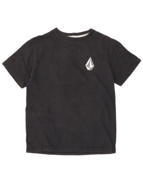 Женская футболка с рисунком Volcom Top UK 10, маленькая, черный хлопок