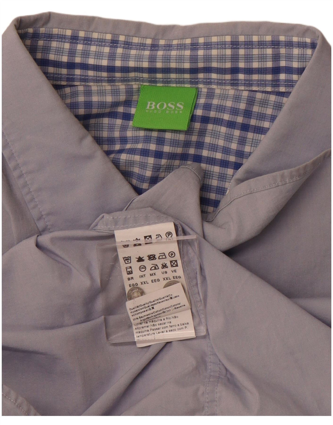 Мужская рубашка Hugo Boss 2XL, синяя, хлопок