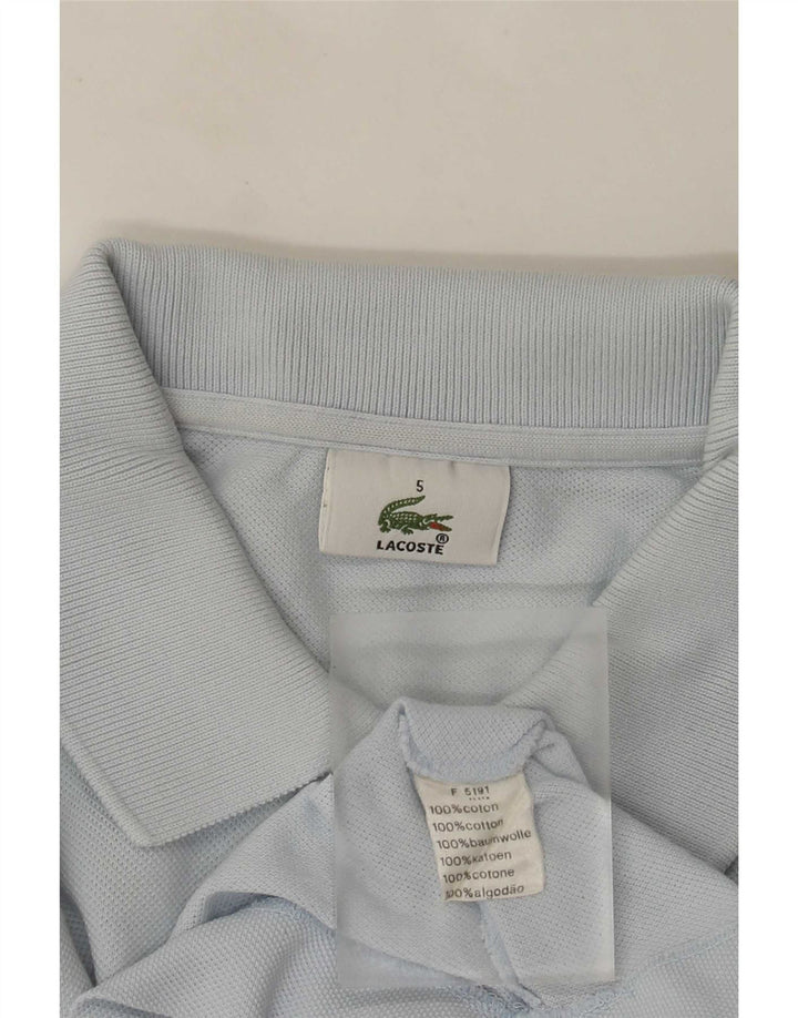 Мужская рубашка-поло Lacoste, размер 5, большая синяя хлопковая