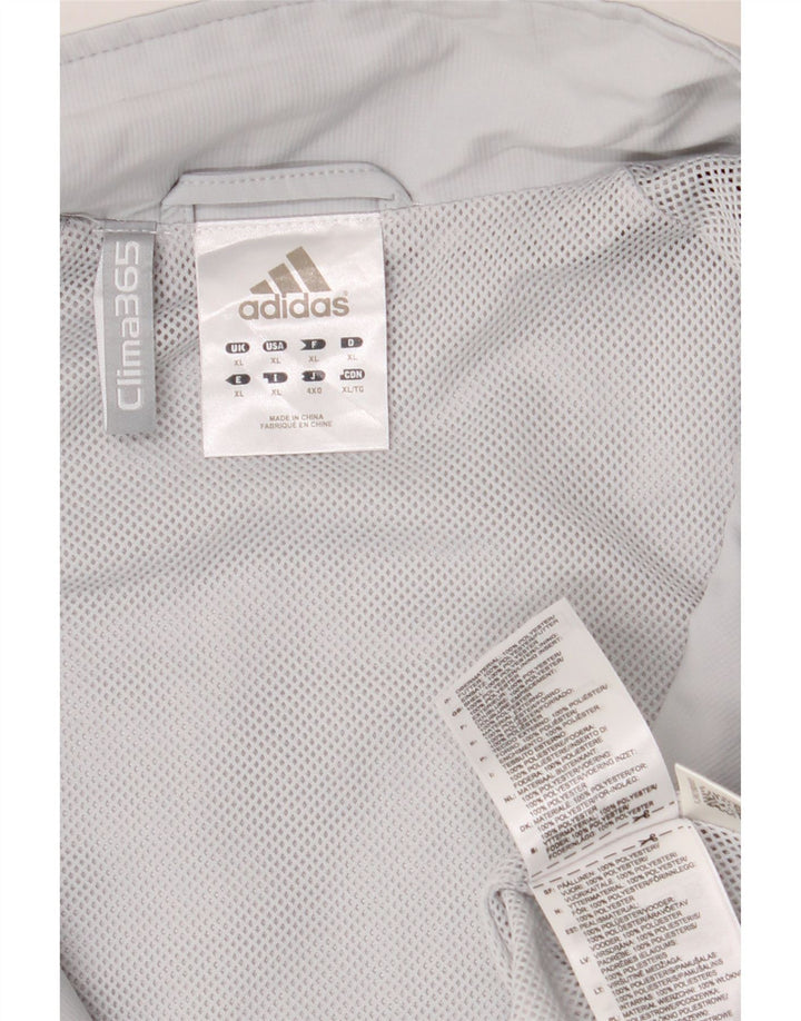 Мужская дождевик ADIDAS Clima 365 UK 42 XL, серый полиэстер с цветными блоками