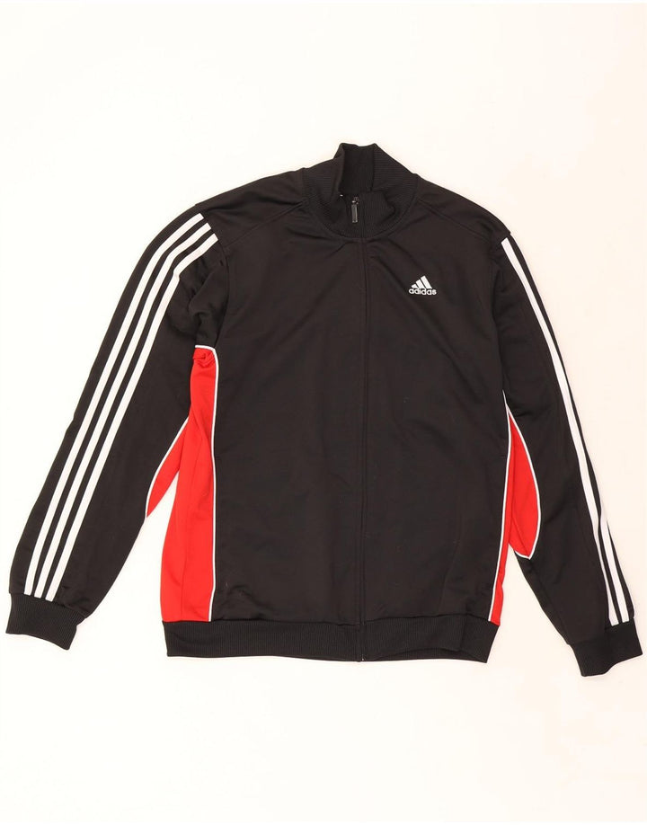 ADIDAS Mens Tracksuit Top Jacket UK 40/42 Medium Black Colourblock