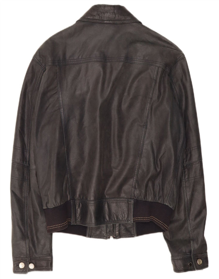 Мужская кожаная куртка-бомбер Conbipel IT 48 Medium Black Leather