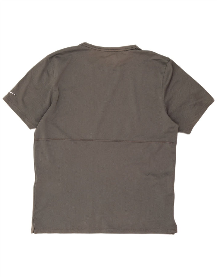 Мужская футболка Nike Dri Fit с графикой, верх из полиэстера среднего серого цвета