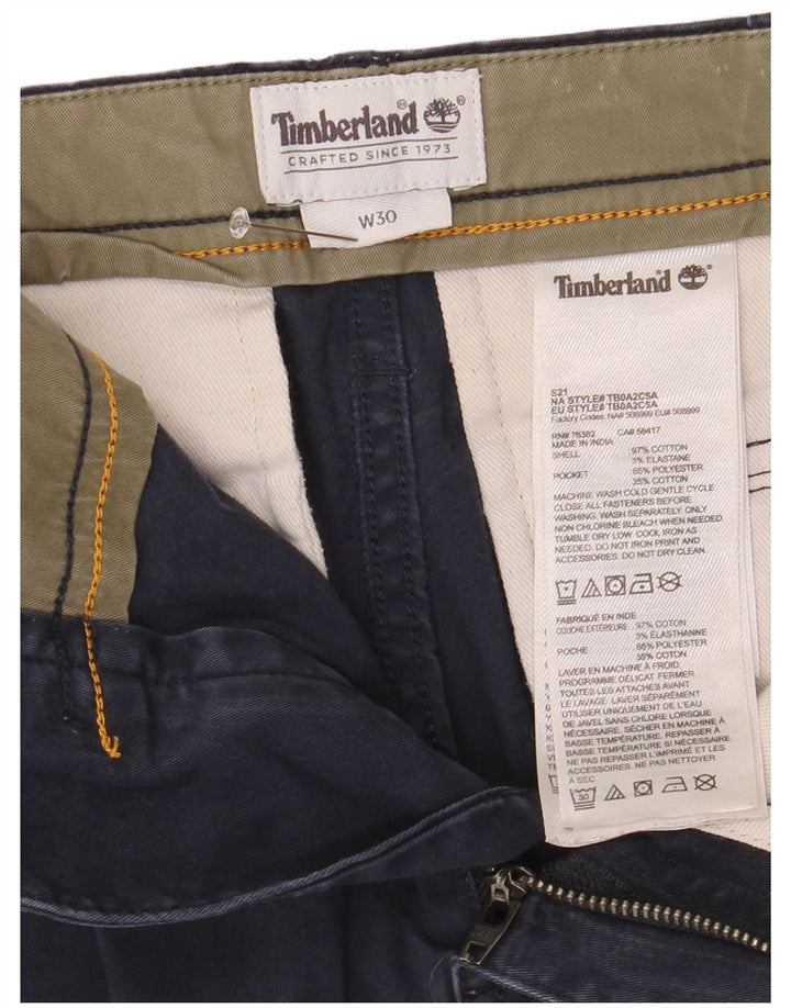 Мужские шорты карго Timberland W30, средние, темно-синие, хлопок