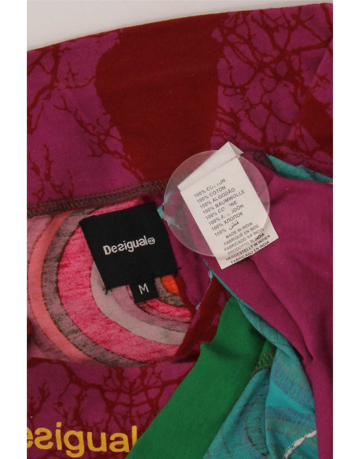 Женская юбка-трапеция Desigual Medium W30, разноцветный хлопок с геометрическим рисунком