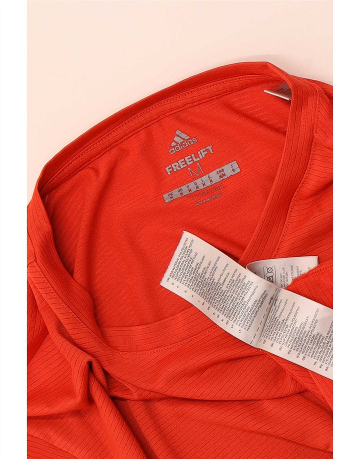 Adidas Мужская футболка Climacool Верх среднего красного цвета из полиэстера