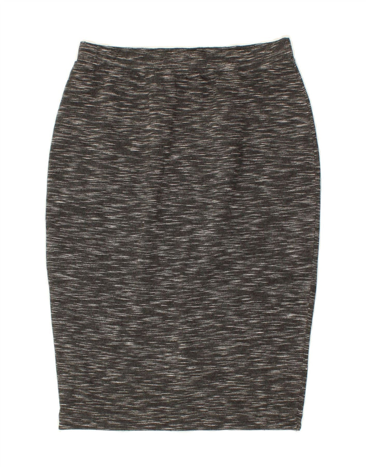 BENETTON Womens Pencil Skirt UK 10 Small W26  Grey Flecked Polyester Vintage Benetton and Second-Hand Benetton from Messina Hembry 