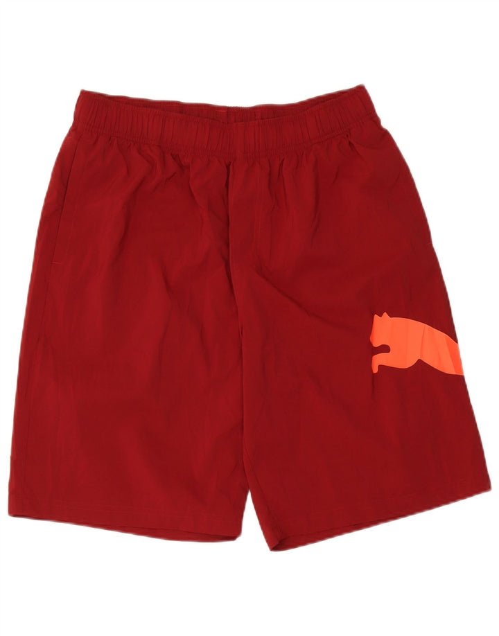 Мужские спортивные шорты Puma с рисунком, большие бордовые, полиэстер