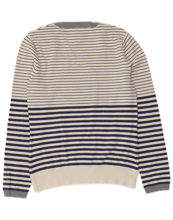 Tommy Hilfiger Womens Crew Neck Jumper Sweater UK 18 XL Navy Blue Striped