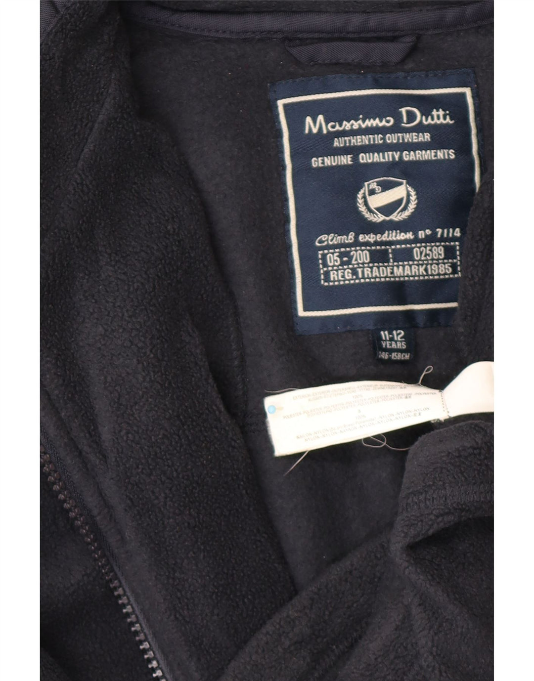 Флисовая куртка MASSIMO DUTTI для мальчиков 11–12 лет, темно-синий, полиэстер