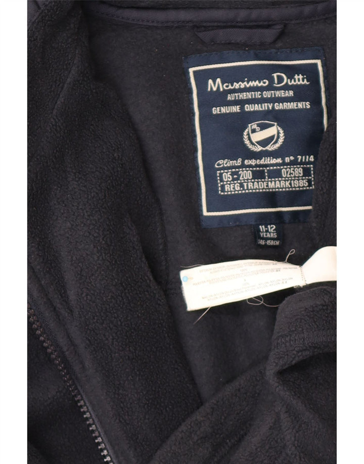 Флисовая куртка MASSIMO DUTTI для мальчиков 11–12 лет, темно-синий, полиэстер