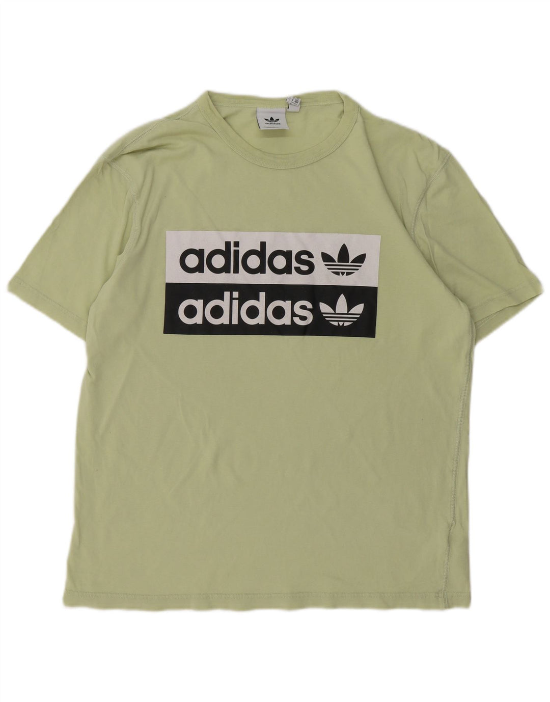 Adidas Мужская футболка с рисунком Топ среднего зеленого цвета из хлопка