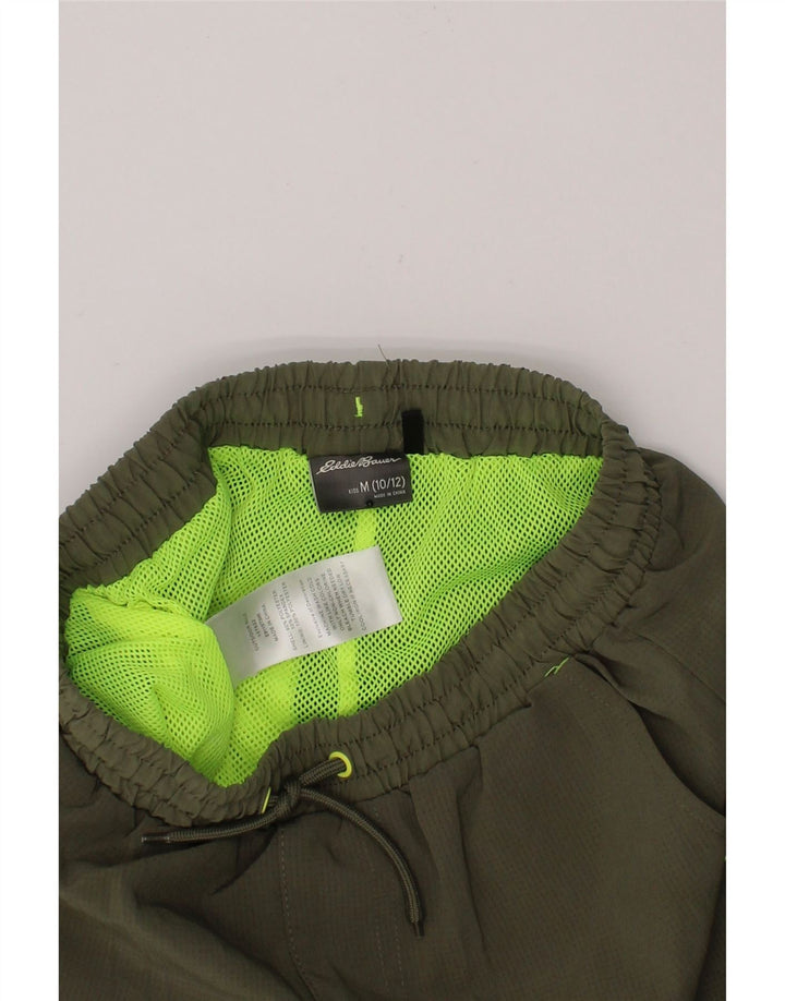 EDDIE BAUER Boys Sport Shorts 10-11 Years Medium  Green Polyester Vintage Eddie Bauer and Second-Hand Eddie Bauer from Messina Hembry 