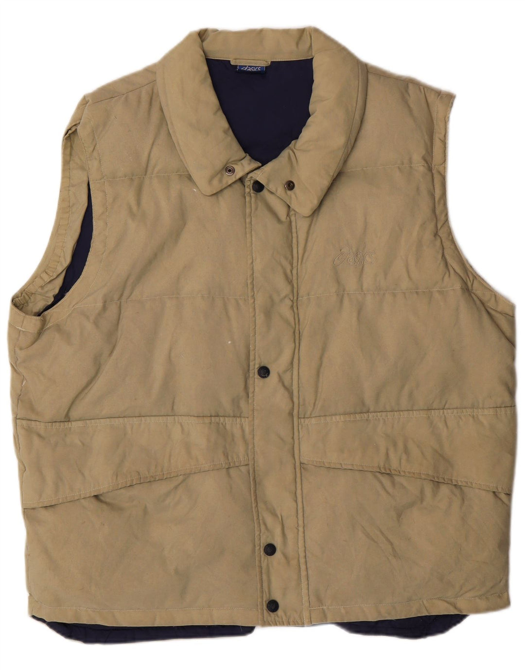 Мужской жилет с подкладкой Asics UK 40, большой, бежевый, полиамид