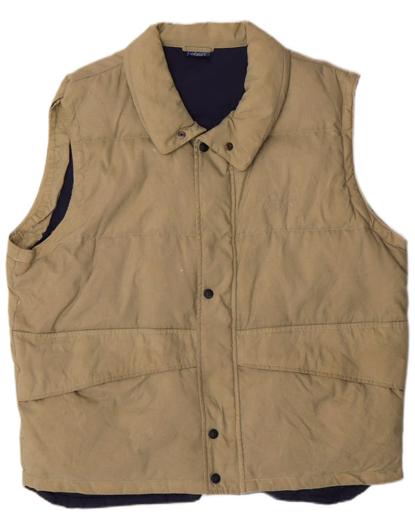 Мужской жилет с подкладкой Asics UK 40, большой, бежевый, полиамид