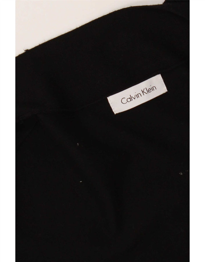 Женский укороченный топ с длинным рукавом Calvin Klein UK 12, средний черный