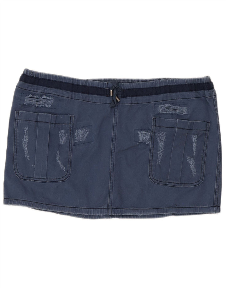 Женская мини-юбка Benetton IT 44 Medium W34 Темно-синий хлопок