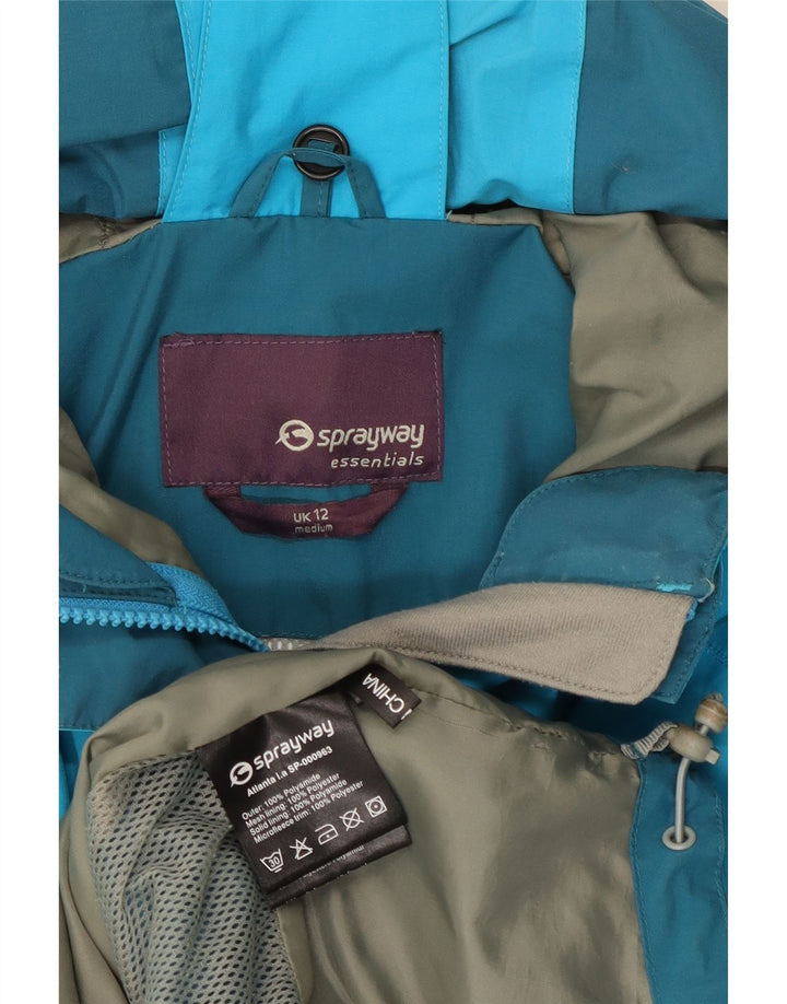 Женская ветровка с капюшоном Sprayway UK 12, средний синий цвет с цветными блоками