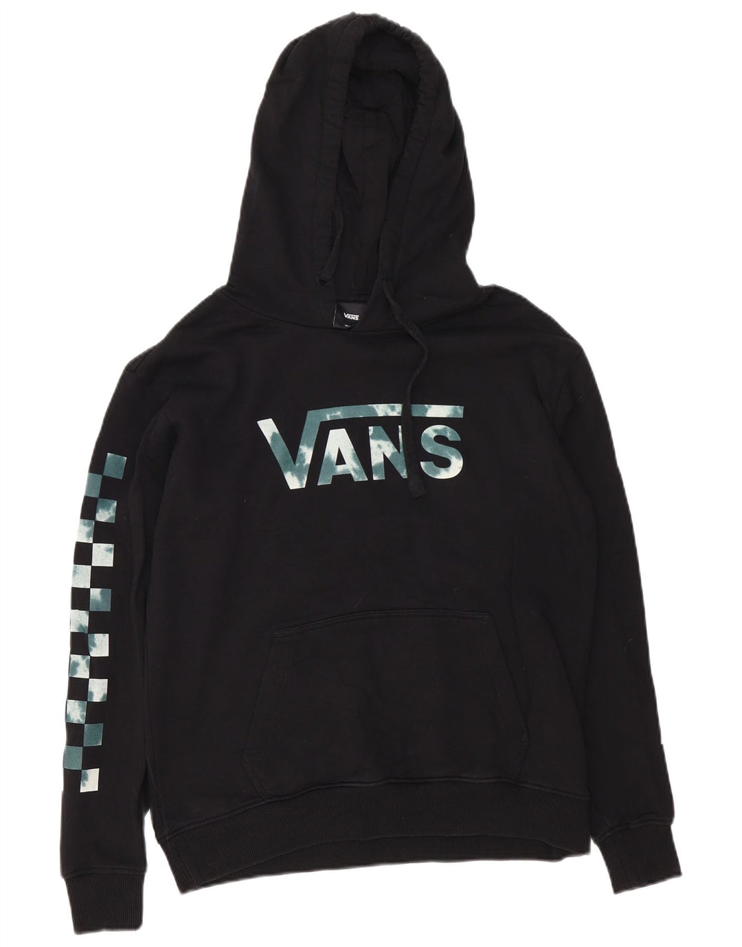 Мужской джемпер с капюшоном Vans, черный, хлопковый, среднего размера